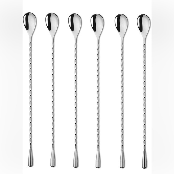 Kitchen New 6 Pcs 12 Inch Bar Mixing Cocktail Spoons Poshmark